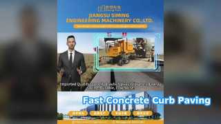 Paver Slipform Tiga Jalur untuk Pinggiran Beton, Parit Drainase