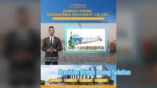 Lihat Demo Paving Slipform Penyebar Beton SMP-1200 untuk Demo Paving Dek Jembatan